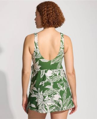 Women's Side Tie Mini Swim Dress Swimsuit