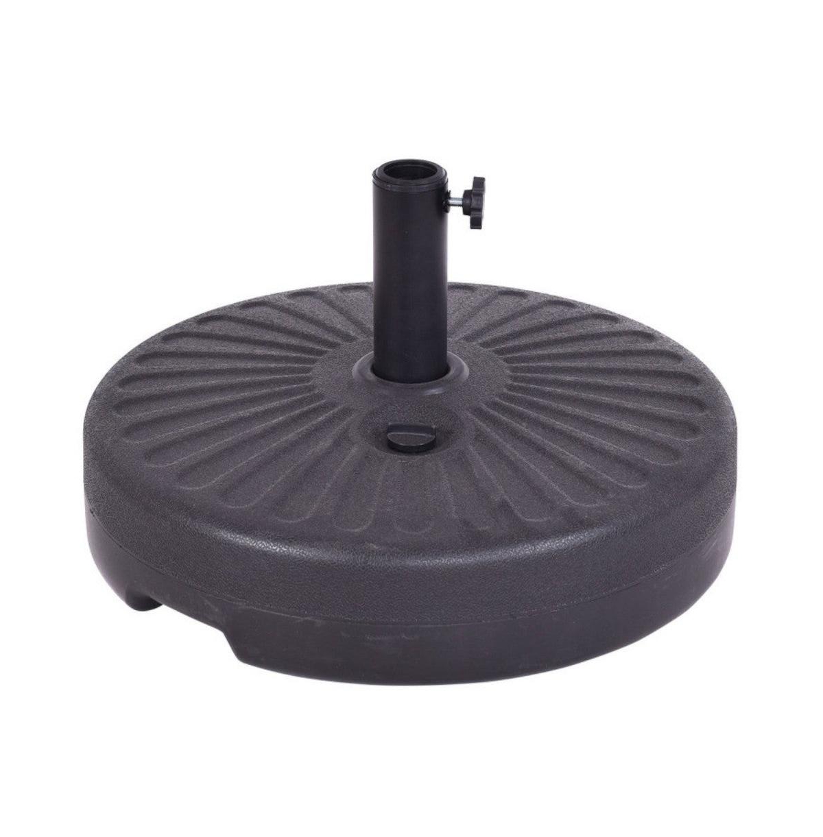 20 Inch Round 23L Water Filled Umbrella Base - Black