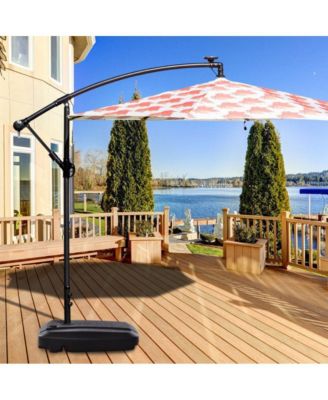 60L Plastic Weighted Fill Water Sand Wheel Patio Umbrella Base