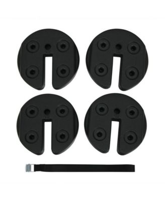 4 Pieces 20Lbs Water Filled Weight Plates for Shade Umbrella
