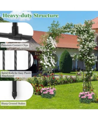 Outdoor Metal Garden Arch Trellis for Climbing Plants Grape Vine Flower