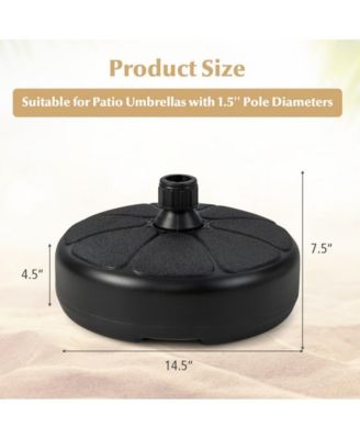 27 lbs Fillable Round Umbrella Base Stand for Yard Garden Poolside