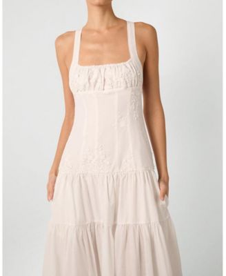 Women's Ruched Cup Peplum Midi Dress