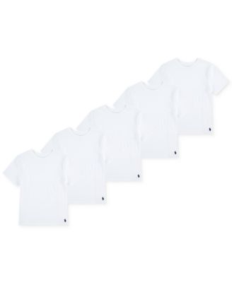 Polo Ralph Lauren - Big Boys Crewneck Undershirts, 5 Pack