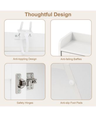 Makeup Vanity Desk with Lighted Mirror and Charging Station