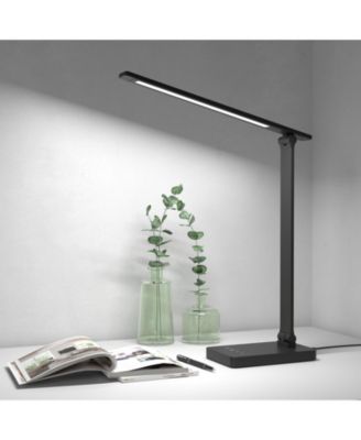 LED Desk Lamp with 9.5W 750LM Metal Touch Control , 5 Color Modes 5 Brightness Level, Eye Caring  For Reading, Crafts, School Supplies, White