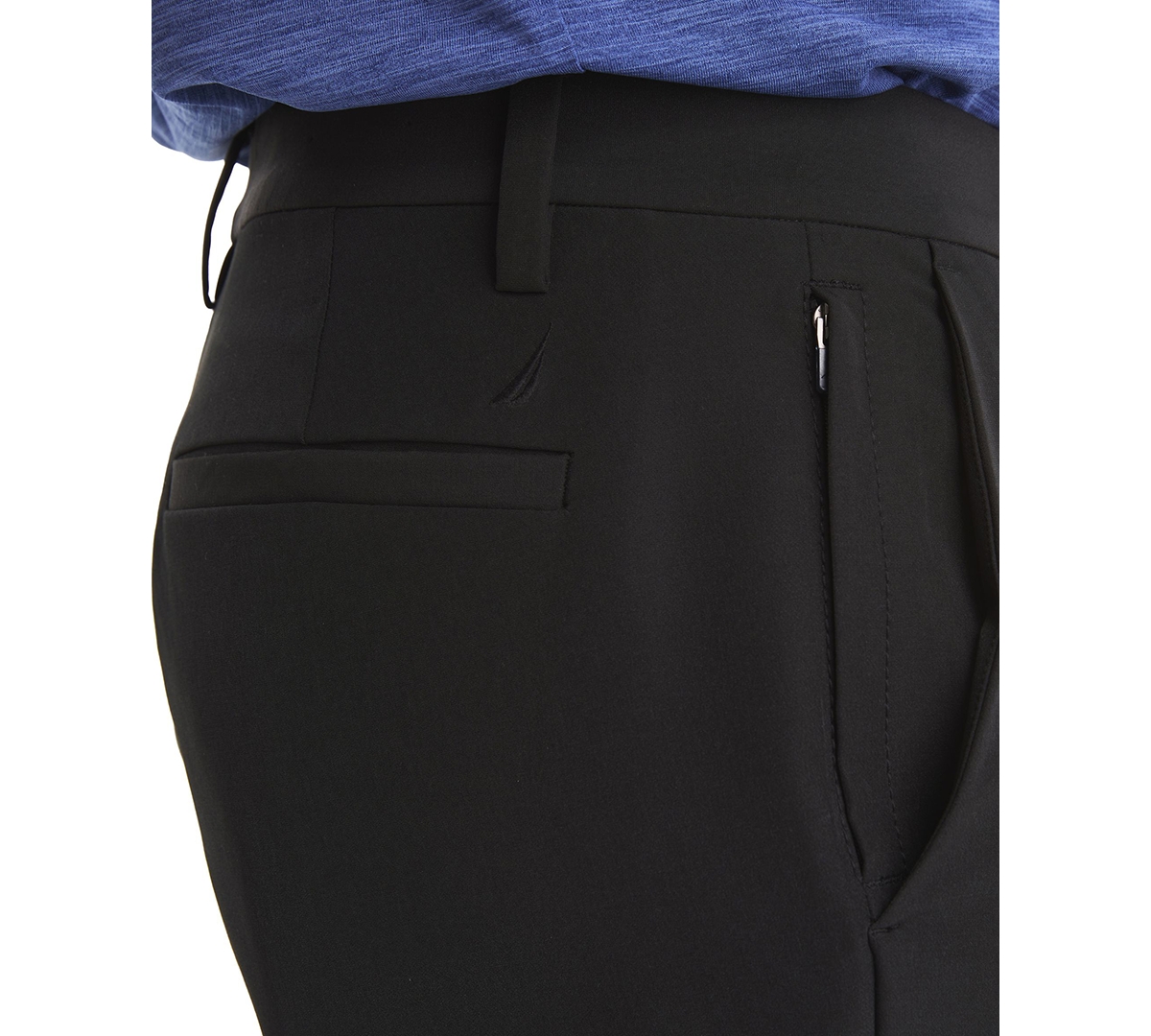Nautica Men's Signature Slim-Fit Flat-Front Performance Pants