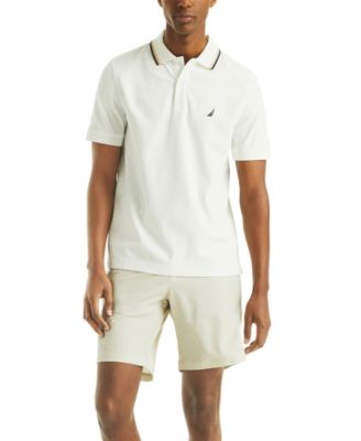 Men's Textured Tipped Collar Polo Shirt