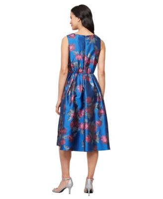 Petite Metallic Jacquard A-Line Dress