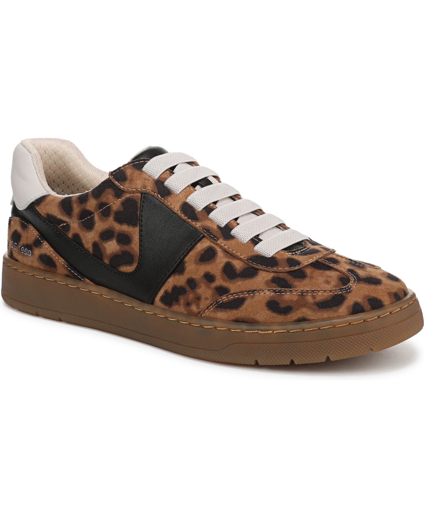 Женские кроссовки Franco Sarto Ponti Lace Up Low Top, цвет: Коричневый леопардовый с принтом / Искусственная кожа — фото 1