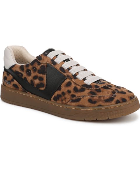 Женские кроссовки Franco Sarto Ponti Lace Up Low Top, цвет: Коричневый леопардовый с принтом / Искусственная кожа