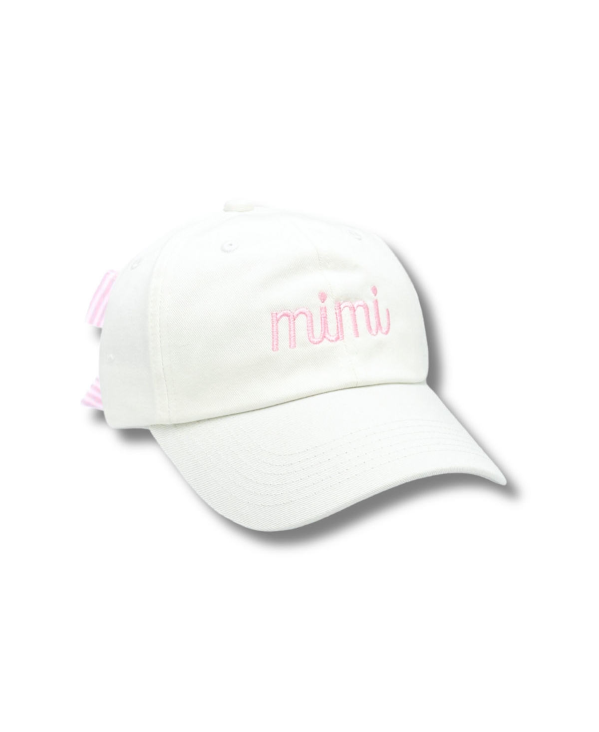 Mimi Bow Baseball Hat - White