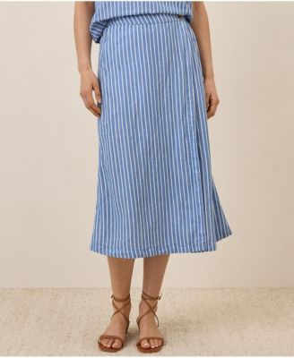 Women's Organic Cotton Canopy Linen Blend Wrap Skirt