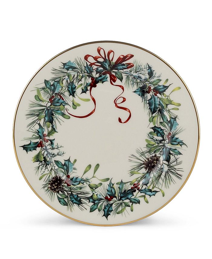 Lenox winter store greetings plates