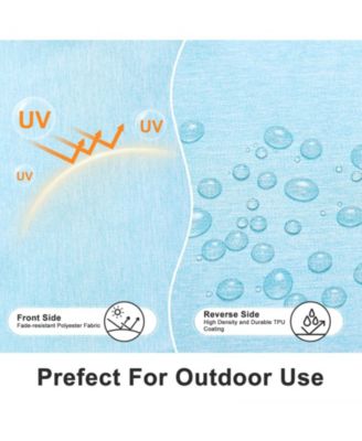 Outdoor Dining Chair Cushions Set of 4, Waterproof Patio Furniture Seat Cushions, Outdoor Chair Pads with Ties, 18 x 19 inch