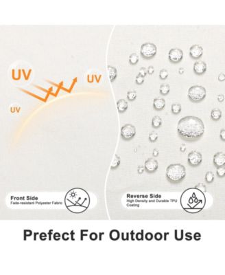 Outdoor Dining Chair Cushions Set of 4, Waterproof Patio Furniture Seat Cushions, Outdoor Chair Pads with Ties, 18 x 19 inch