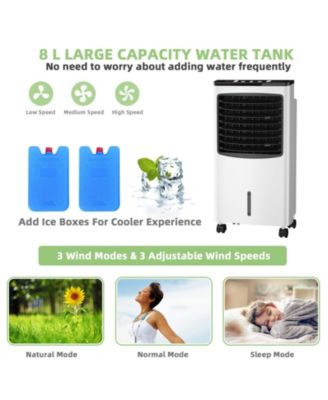 3-in-1 Portable Evaporative Air Conditioner Cooler with Remote Control for Home