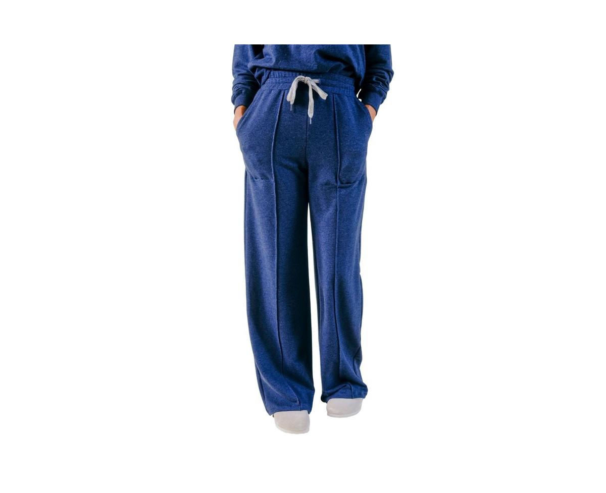 Women's Betty Cotton + Tencel Wide Leg Pant - Heather lake