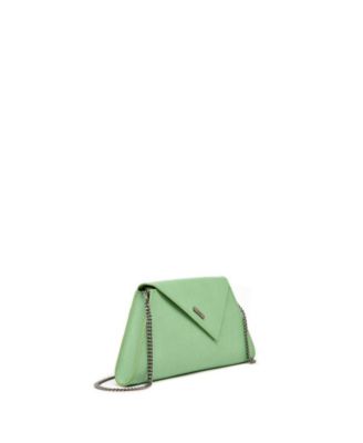 Leather Clutch Bag Summer Green Evening Purse Unique Women's Handbag