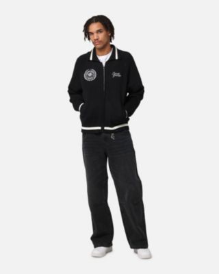 Men's Athletic Knit Jacket- Black, M