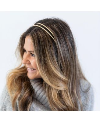 Thin Double Headband - Gold