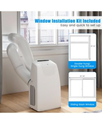 12000 BTU(Ashrae) Dual Hose Portable Air Conditioner with Remote Control