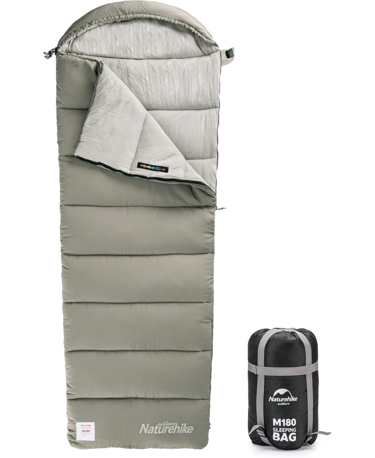 Sleeping Bag for Adults with Hood, Hollow Cotton Sleeping Bag, Waterproof Spliceable Sleeping Bags for Camping, Hiking, Traveling- Left - G