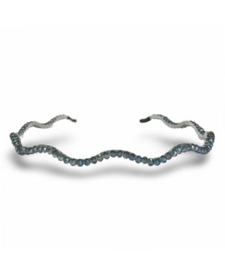 Wavy Beaded Headband - Ocean Blue