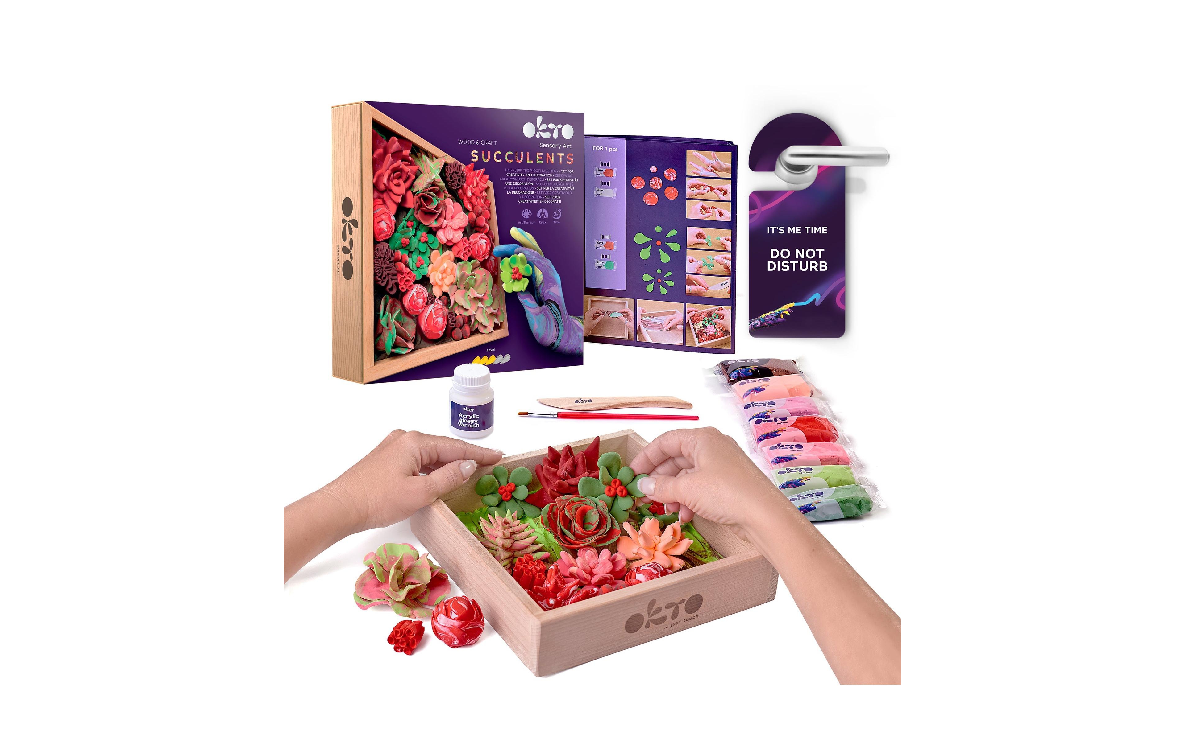 Okto Sensory Art 3D Woodcraft “Inspiration” – Flowers Craft Kit