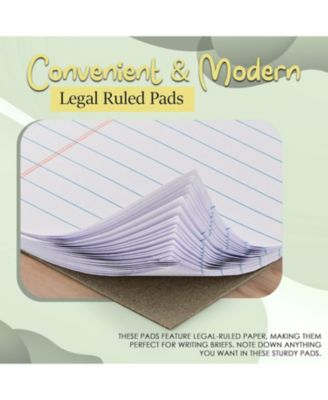 Jr. Legal pad, Small Note Pads Legal Ruled Writing Pad. Perforated Edge. 5" X 8" Canary Yellow, Universal, 50 sheets per Pad (Pack of 12)