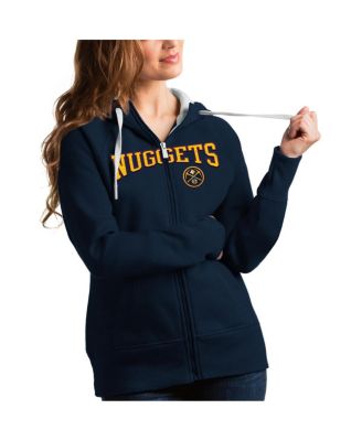 Antigua - Women's Navy Denver Nuggets Team Victory Full-Zip Hoodie