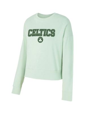 Women's 2-Piece Light Green Boston Celtics Elevation Tri-Blend Long Sleeve T-Shirt and Shorts Set