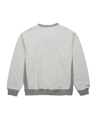 Men's Heather Gray Los Angeles Lakers Vintage Logo Pullover Sweatshirt