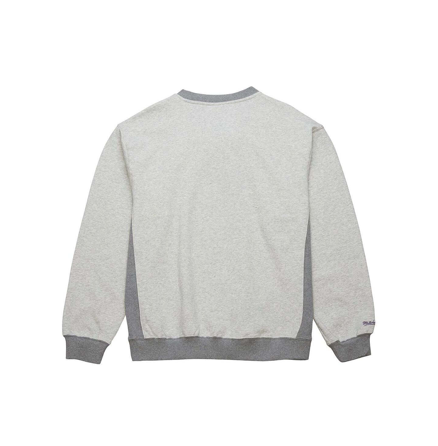 Мужская толстовка Mitchell & Ness Heather Gray Los Angeles Lakers Vintage Logo Pullover — фото 3