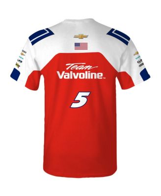 Men's Red Kyle Larson Valvoline Uniform T-Shirt