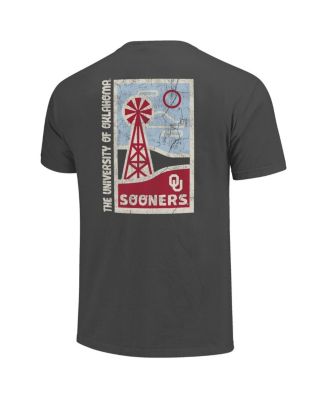 Men's Graphite Oklahoma Sooners Comfort Colors Minimal Vista Distressed Graphics T-Shirt