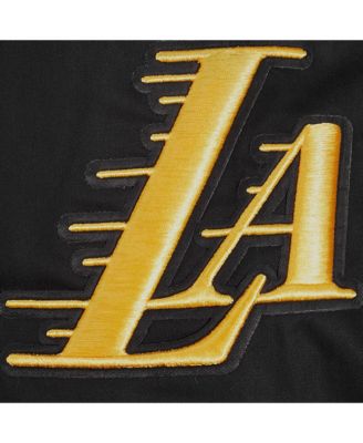 Men's Black Los Angeles Lakers Area Code Twill Full-Zip Jacket