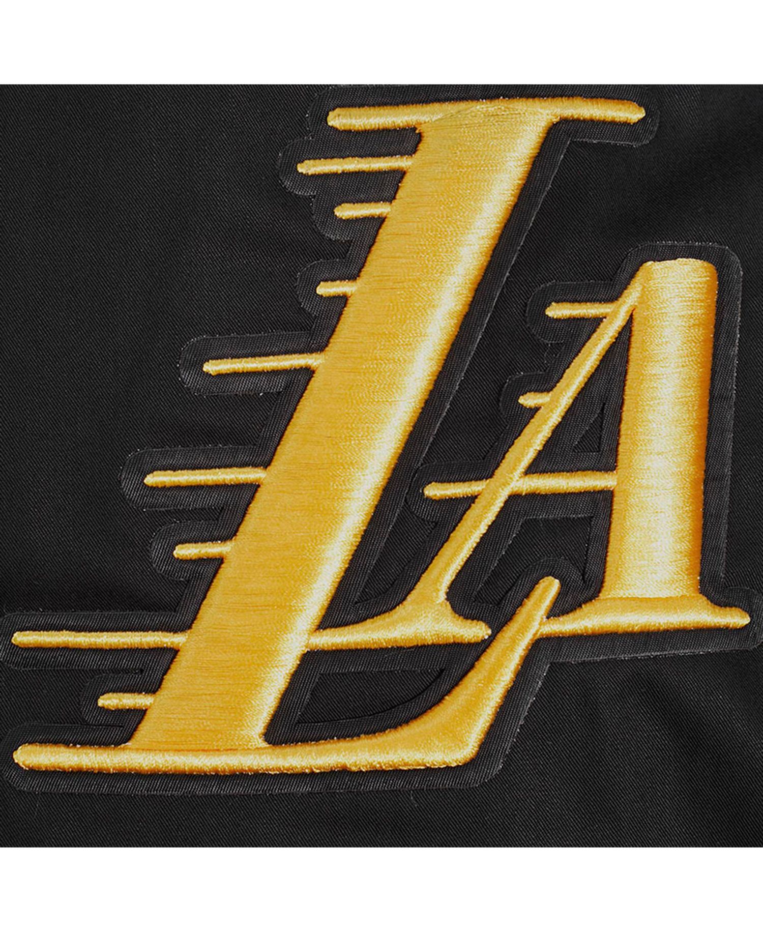 Men's Black Los Angeles Lakers Area Code Twill Full-Zip Jacket