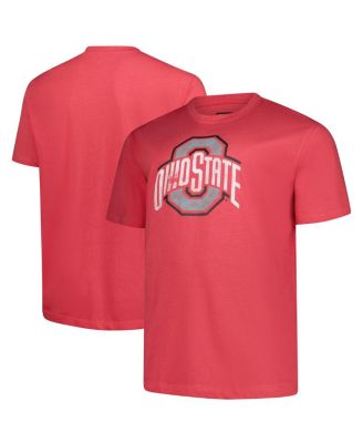 Men's Scarlet Ohio State Buckeyes Big Tall Distressed Vintage Logo T-Shirt