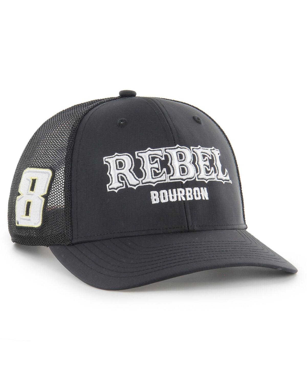 Men's Black Kyle Busch Rebel Bourbon Trucker Adjustable Hat - Black