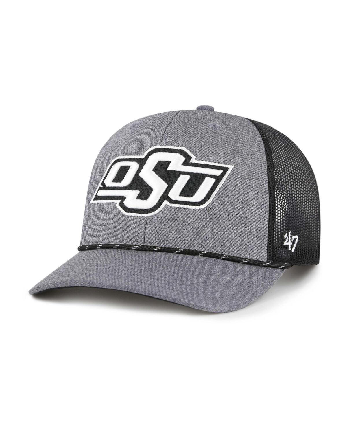 Men's Gray Oklahoma State Cowboys Carbon Rope Adjustable Hat - Gray