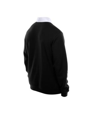 Men's Black San Francisco Giants Throwback Prep Color Block Rugby Polo Shirt