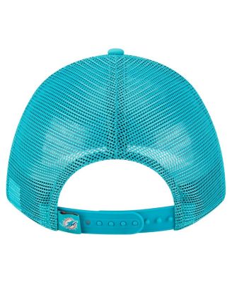 Men's Aqua Miami Dolphins Active Minimalist M-Crown A-Frame 9FORTY Adjustable Hat