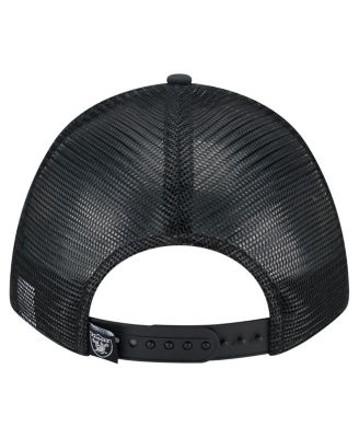 Men's Black Las Vegas Raiders Active Minimalist M-Crown A-Frame 9FORTY Adjustable Hat