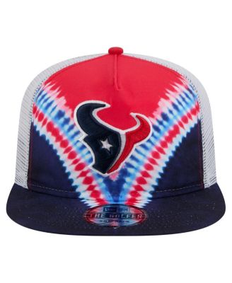 Men's Red/Navy Houston Texans Throwback Dye Golfer Snapback Hat