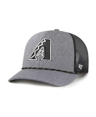 '47 Brand - Men's Charcoal Arizona Diamondbacks Carbon Rope Trucker Adjustable Hat