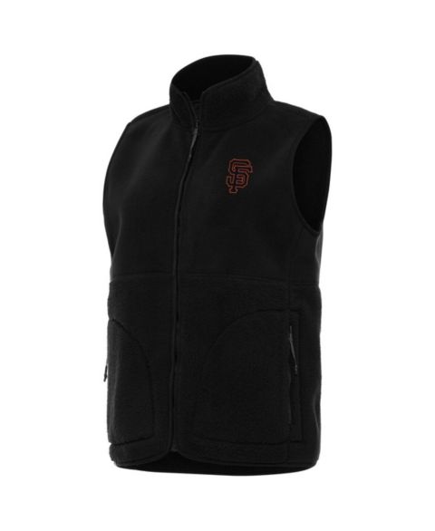 Женские жилеты Antigua Women's Black San Francisco Giants Nostalgic Full-Zip Vest