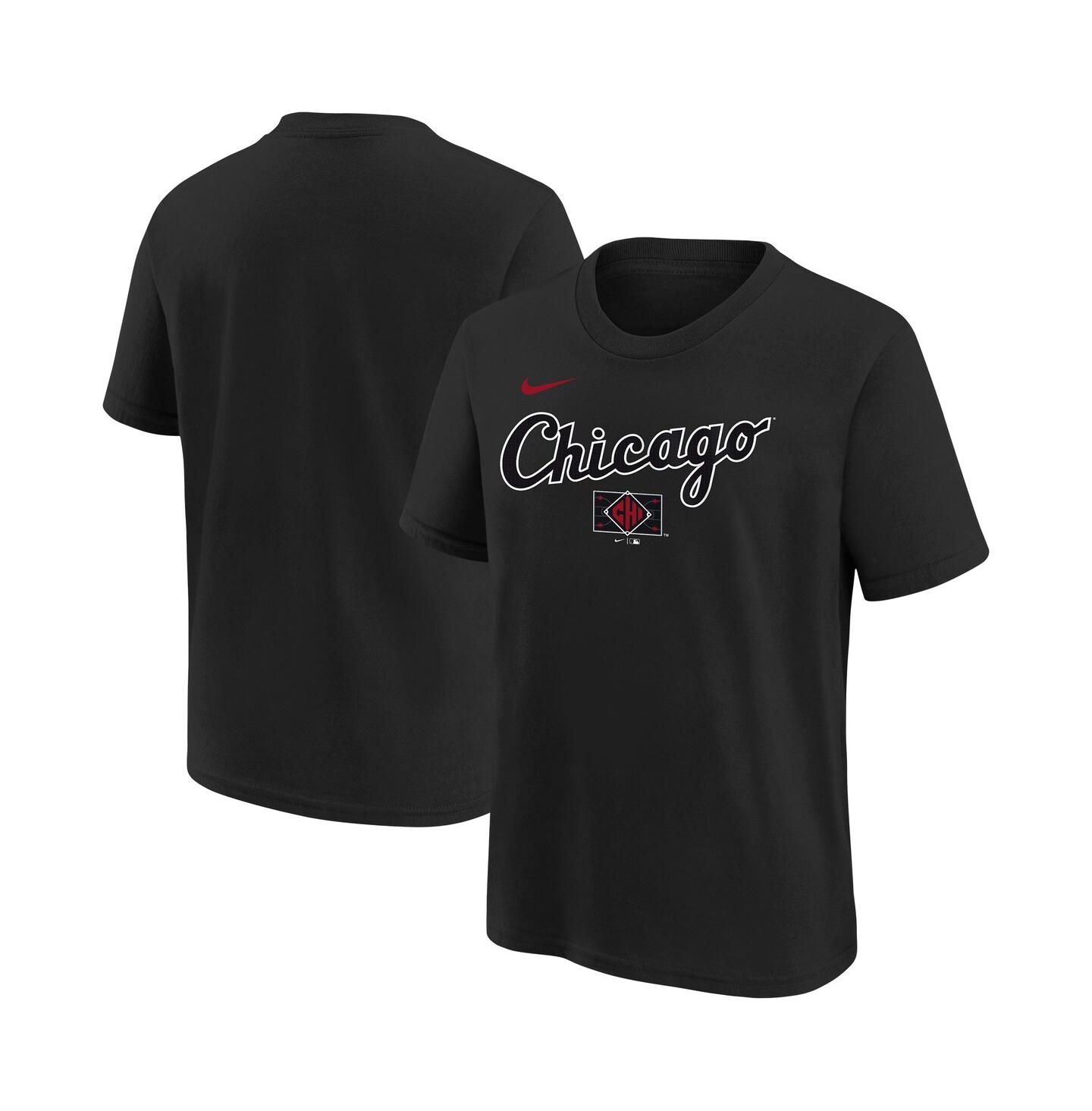 Детская футболка Nike Black Chicago White Sox 2025 City Connect Wordmark — фото 1