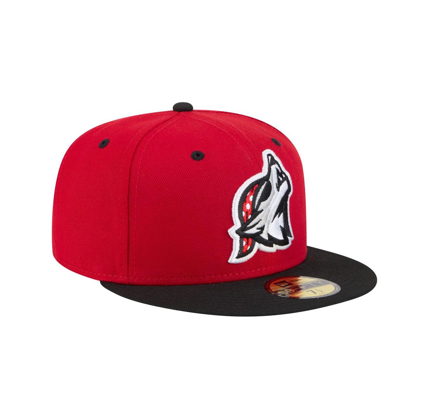 Men's Red/Black Erie SeaWolves Authentic Collection 59FIFTY Fitted Hat