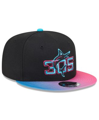 Men's Black/Pink Miami Marlins 2025 City Connect 9FIFTY Snapback Hat